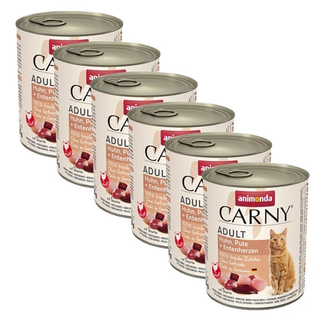 Animonda Carny Adult - Kuracie, morčacie a kačica 6 x 800 g