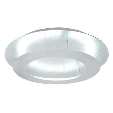 Moderné stropné LED osvetlenie MERLE - 18W, 3000K (teplá biela), 40cm, okrúhle, strieborné