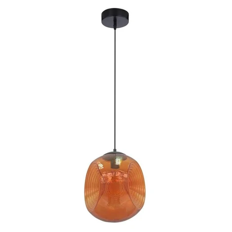 Závesný retro luster na lanku CLUB - 1xE27, 60W, oranžový