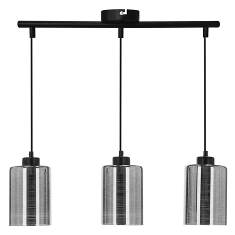 Moderné závesné osvetlenie nad jedálenský stôl COX - 3xE27, 60W, chrómované