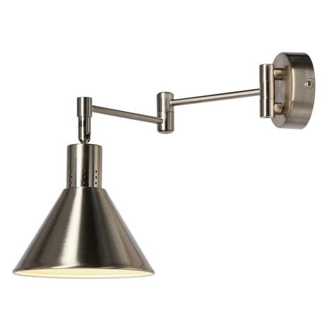 Nástenná flexibilná lampa na čítanie COPENHAGEN - 1xE14, 40W, strieborná