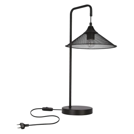 Stolová industriálna lampa KIRUNA - 1xE27, 40W, čierna