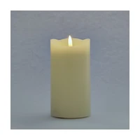LED sviečka z pravého vosku na batérie, ø 8 × 10 cm, mandľová, 2× AA