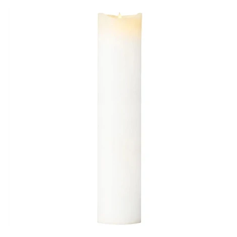 Veľká batériová LED sviečka Sara exclusive, Ø 10 × 50 cm, biela, 3× AA SIRIUS