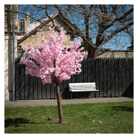 3D umelý strom Sakura 200 × 150 cm, ružová dekorácia, IP44, kov a plast DecoLED