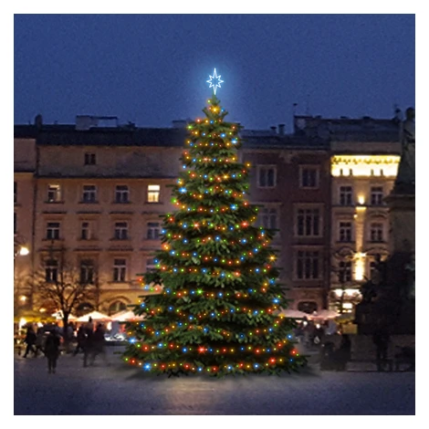 Sada LED svetiel pre vianočné stromčeky vysoké 9-11 m, farebné DecoLED