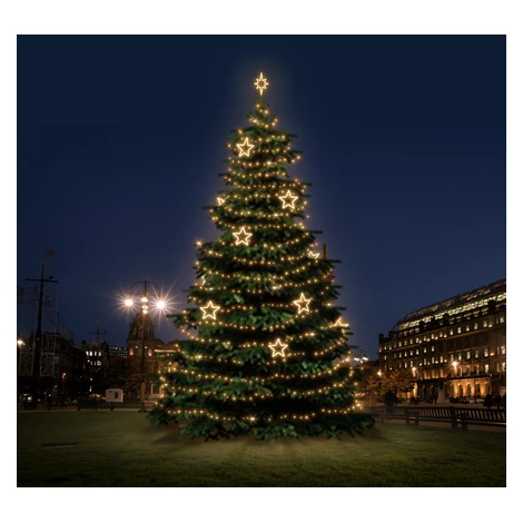 Sada LED svetiel pre vianočné stromčeky 12-14 m vysoké, teplá biela s dekormi DZ115WS1 DecoLED