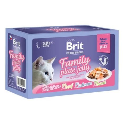 Brit Premium Cat Delicate Fillets in Jelly Family Plate (12 x 85 g) 1,02 kg