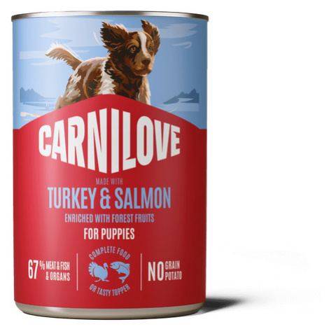 CARNILOVE Dog CAN Paté Made with Turkey & Salmon for Puppies 400 g