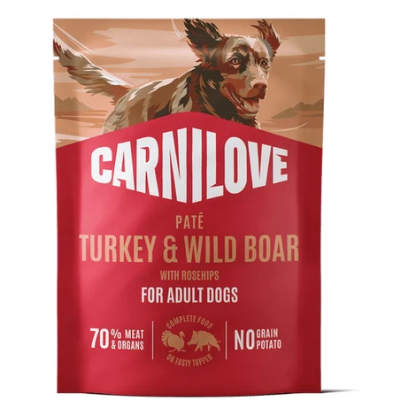 CARNILOVE Dog POUCH Paté Turkey & Wildboar with Rosehips 300 g
