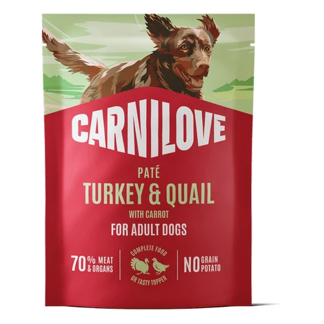 CARNILOVE Dog POUCH Paté Turkey & Quial with Carrot 300 g