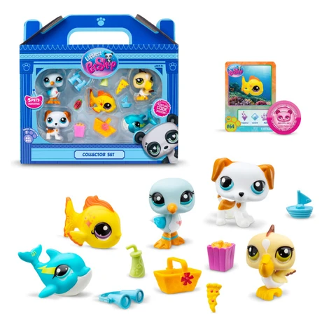 Littlest Pet Shop Plážoví kamaráti: Zberateľská sada 5 figúrok s doplnkami