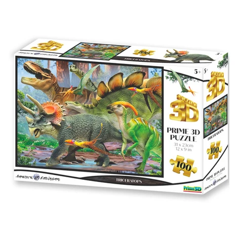 PRIME 3D PUZZLE - Triceratops 100 dielikov