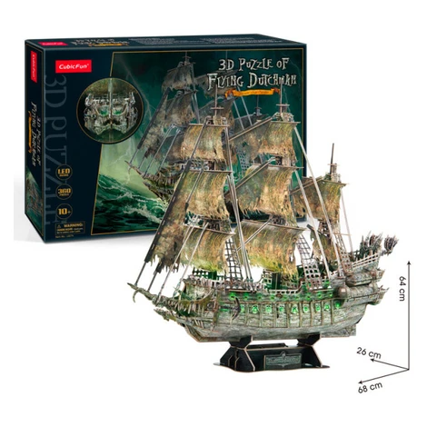 CubicFun - Puzzle 3D Flying dutchman s LED svetlom - 360 dielikov