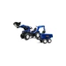 FALK Šliapací traktor 3090W New Holland T8 s nakladačom, rýpadlom a maxi prívesom