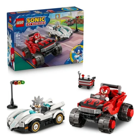 LEGO® Sonic the Hedgehog™ 77118 Silver a jeho auto vs. Knuckles a jeho monster truck