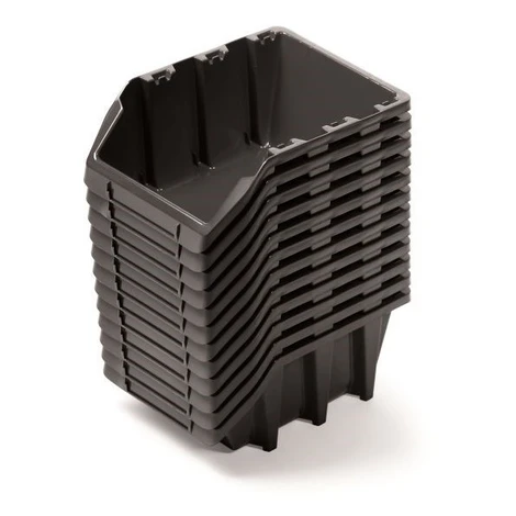 Prosperplast s.r.o. Sada 12 úložných boxov po 12 × 7,7 × 6 cm, čierna