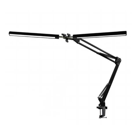 PALA Stolná lampa Platinet Flexy 20 W, 2 ramená + klip, čierna