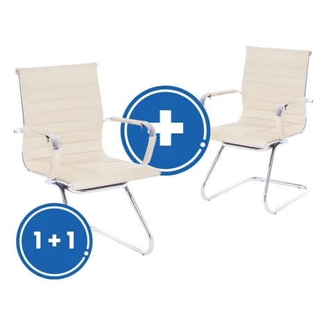 Rauman Konferenčná stolička Prymus K 1 + 1 ZADARMO, krémová