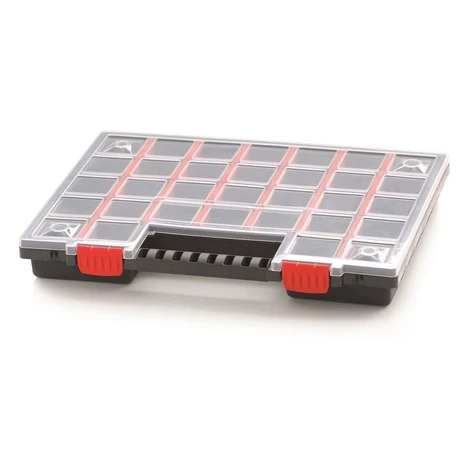 Prosperplast s.r.o. Kufríkový organizér 39,9 × 30,3 × 5 cm, prepážky, sivá