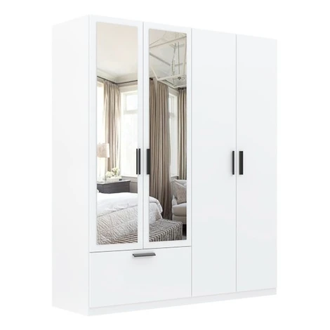 Rauman Šatníková skriňa Loira 180 so zrkadlom, biela
