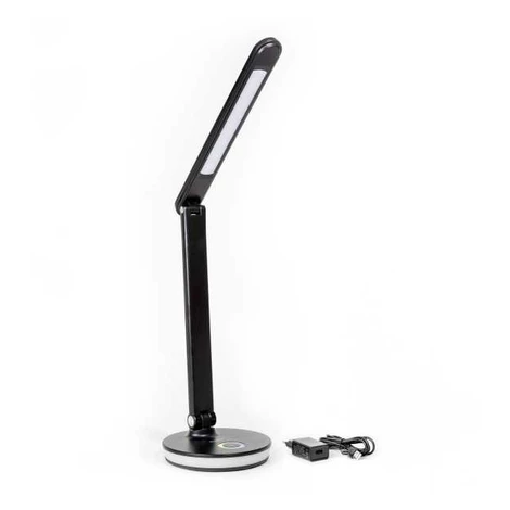 PALA Stolná lampa Platinet 12 W, RGB osvetlenie + USB, čierna