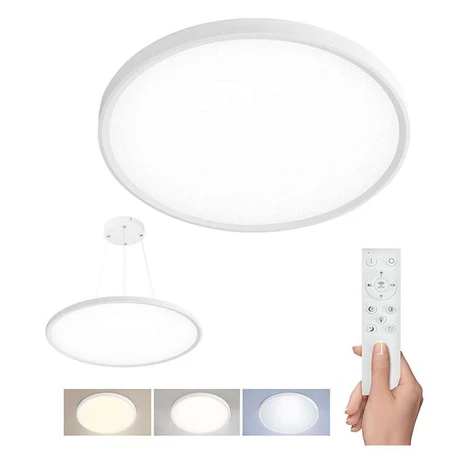 Solight LED stropné svetlo s diaľkovým ovládaním Estela Low UGR - priemer 50 cm, biela