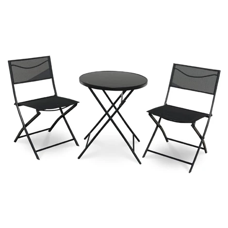 Rauman Záhradný balkónový set Macario - 2 miesta, čierna
