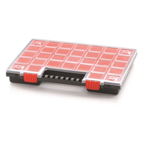 Prosperplast s.r.o. Kufríkový organizér 39,9 × 30,3 × 5 cm, krabičky, červená