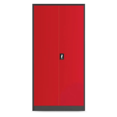 Kovová dielenská skriňa s policami BRUNO 920 x 1850 x 500 mm, antracitovo-červená