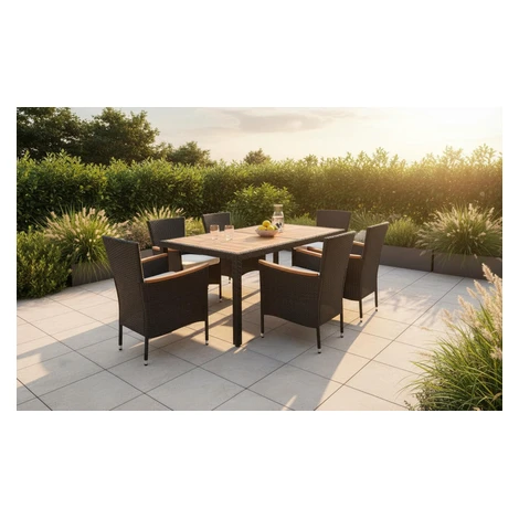 Ambia Garden ZOSTAVA ZÁHRADNÉHO NÁBYTKU drevo, kov, plast, textil Ambia Home