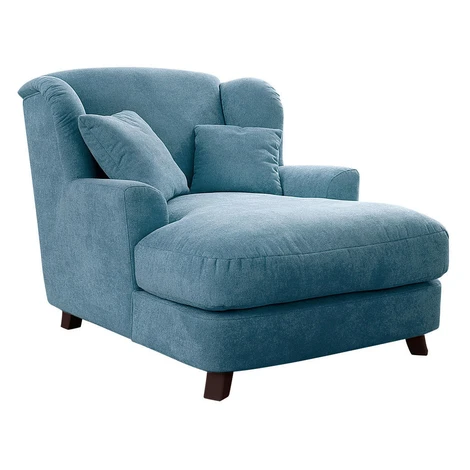 Sit & More XXL KRESLO, textil, kompozitné drevo, svetlomodrá