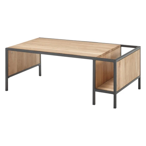 MID.YOU KONFERENČNÝ STOLÍK, čierna, farba duba, drevo, kov, 110/60/40 cm