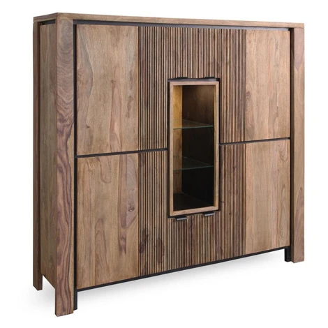 Livetastic VYSOKÁ KOMODA, indický palisander, prírodná farba, 150/150/45 cm