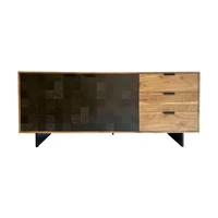 Livetastic ŠIROKÁ KOMODA, akácia, čierna, farba akácie, 175/76/40 cm