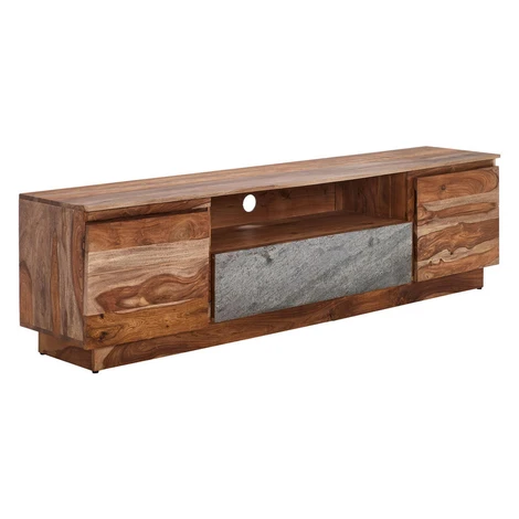 Livetastic NÍZKA KOMODA, akácia, indický palisander, prírodná farba, 190/53/41 cm
