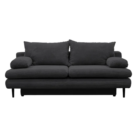 P & B ROZKLADACIA POHOVKA, textil, tmavosivá