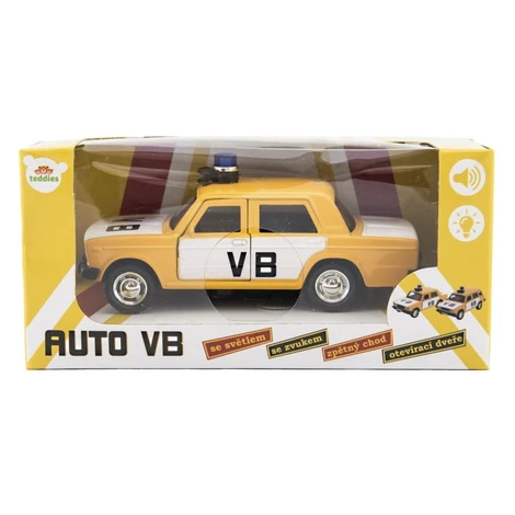 Policajné auto VB 11,5 cm na spätné natiahnutie so zvukom Teddies