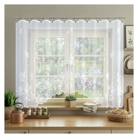 Hotová záclona alebo balkónový komplet, Aura, biela 180 x 250 cm dvere FORBYT