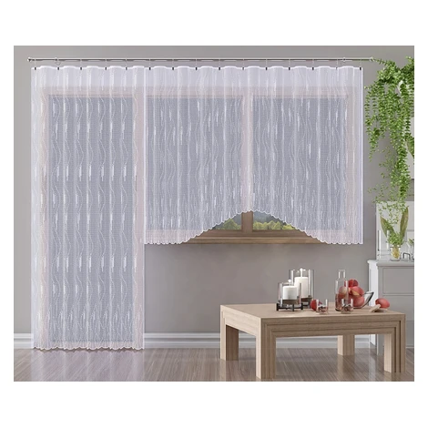 Hotová záclona alebo balkónový komplet, Edison, biela 220 x 120 cm FORBYT