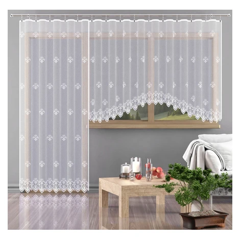 Hotová záclona alebo balkónový komplet, Elisa, biela 250 x 130 cm FORBYT