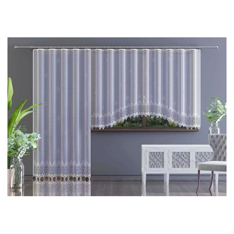 Hotová záclona alebo balkónový komplet, Amanda, biela 200 x 250 cm dvere FORBYT