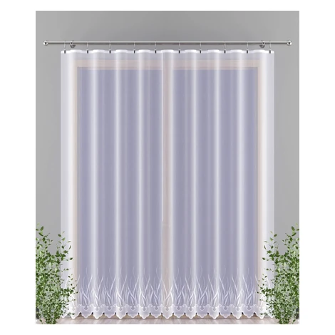 Hotová záclona alebo balkónový komplet, IGNIS, biela 180 x 250 cm dvere FORBYT