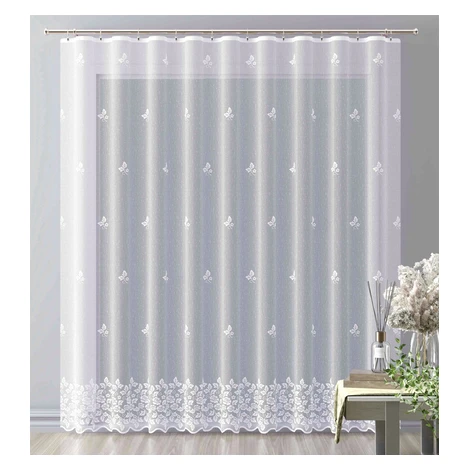 Hotová záclona alebo balkónový komplet, BEGI, biela 180 x 250 cm dvere FORBYT
