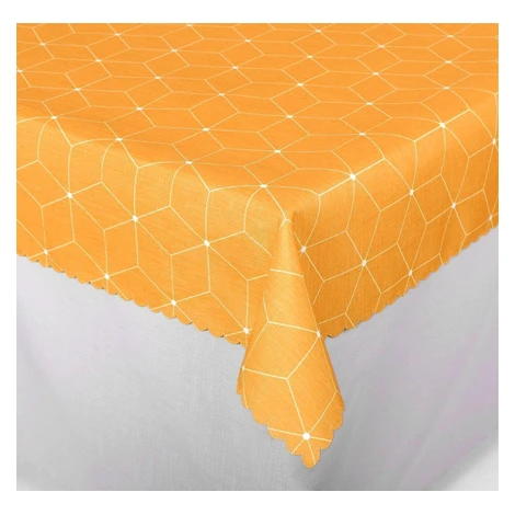 Obrus s nešpinivou úpravou, Aneta, oranžový pr.155 cm FORBYT
