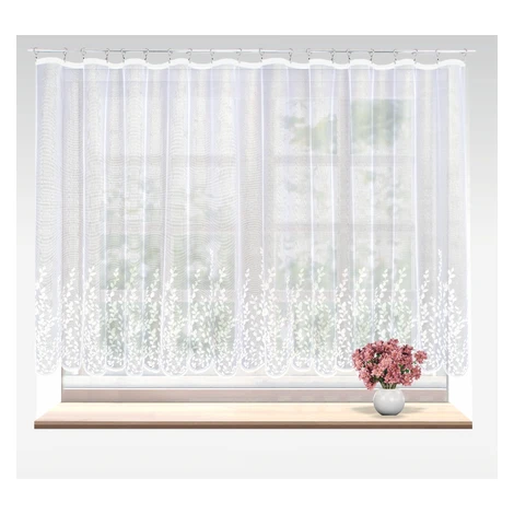 Záclona žakárová, Callisia metráž, biela 120 cm FORBYT