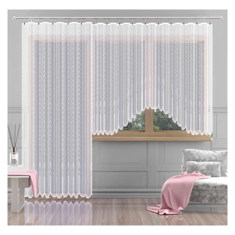 Hotová záclona alebo balkónový komplet, Olivie, biela 180 x 250 cm dvere FORBYT