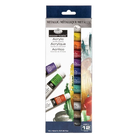 ROYAL & LANGNICKEL - Efektové akrylové farby 12x12 ml (metalické odtiene)