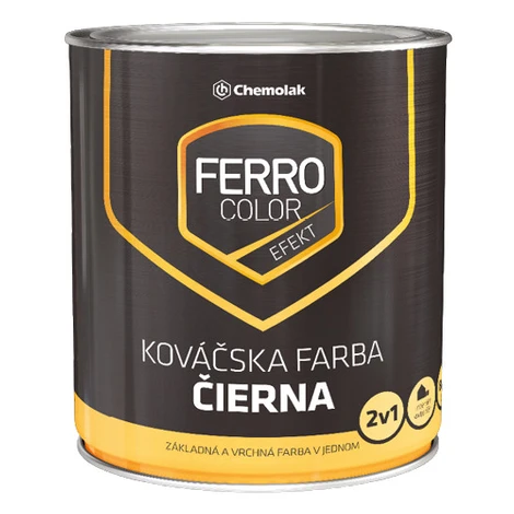 FERRO COLOR 2v1 - Syntetická kováčska farba 0,75 L čierna CHEMOLAK