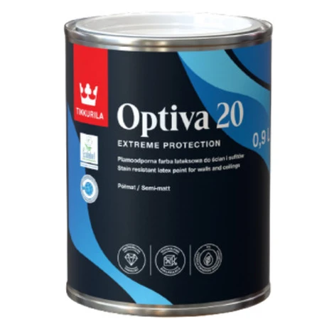 Tikkurila OPTIVA 20 SEMI MATT - Polomatná umývateľná farba TVT F306 - sorbet 2,7 l